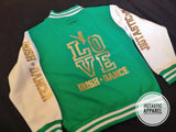 LOVE IRISH DANCE COLLEGE  VARSITY JACKET