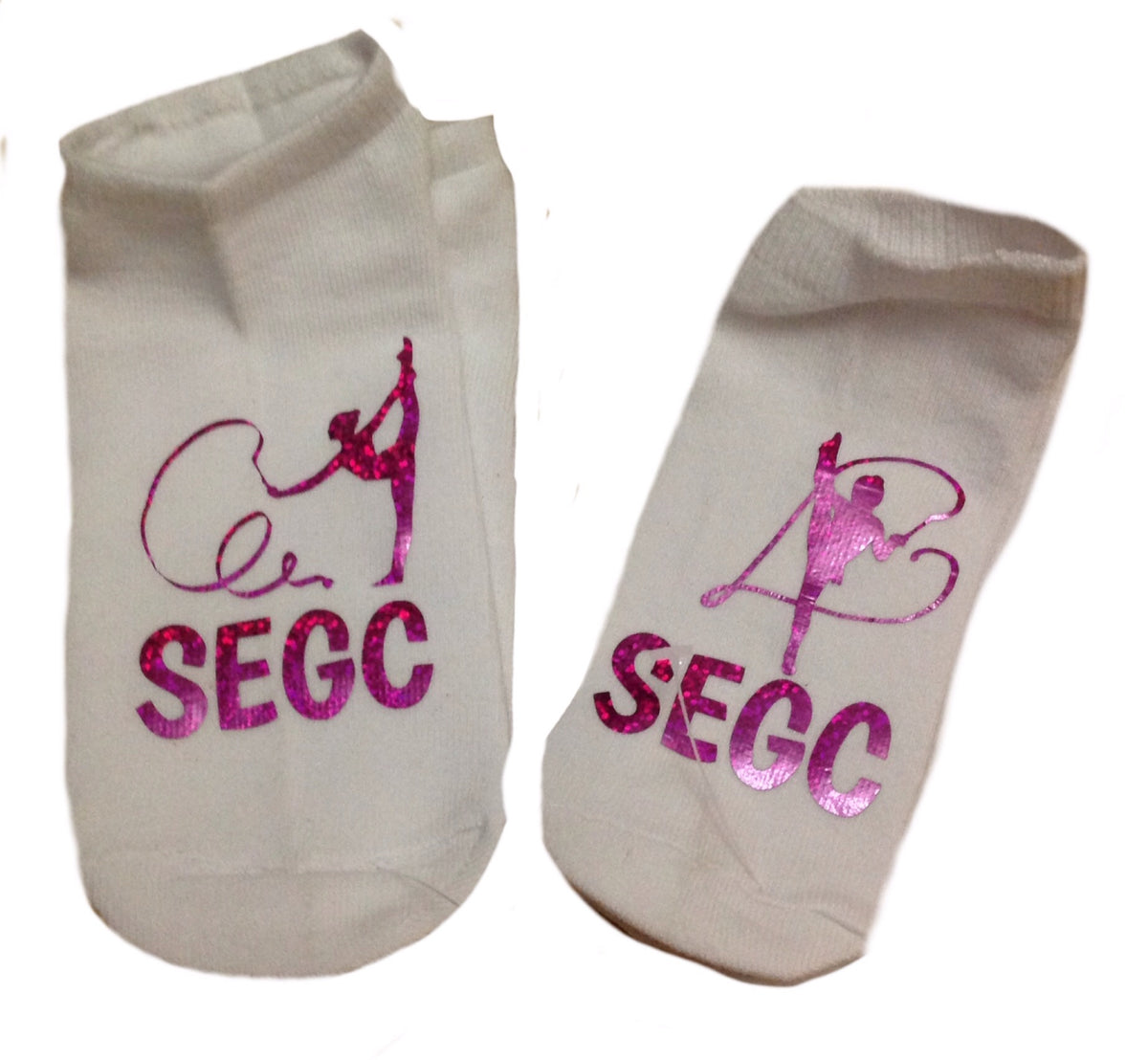 Personalised 'Flipping' Gymnast or Cheer Girls Trainer Socks