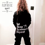 EAT SLEEP GYMNASTICS REPEAT ONESIE