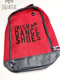 IRISH DANCE SHOES ZIPPED BAG: CHOICE OF COLOURS (READY TO SHIP)