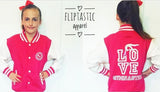 LOVE GYMNASTICS COLLEGE VARSITY JACKET