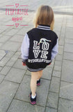 LOVE GYMNASTICS FULL ON BLING VARSITY JACKET