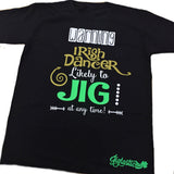 KIDS GLITTER T-SHIRT 'WARNING... LIKELY TO JIG'
