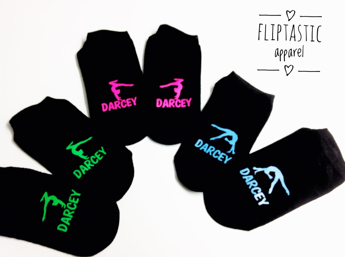 Personalised Gymnast Handstand Girls Trainer Socks – Sweet & Sassy  Personalised