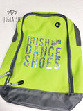 IRISH DANCE SHOES ZIPPED BAG: CHOICE OF COLOURS (READY TO SHIP)