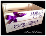 PERSONALISED SPARKLE BUTTERFLY & FLOWERS BIRTHDAY CRATE