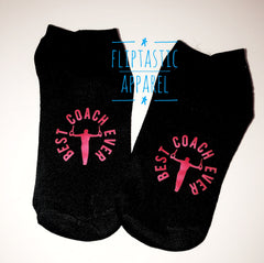 BEST COACH EVER Men’s Black Trainer Socks