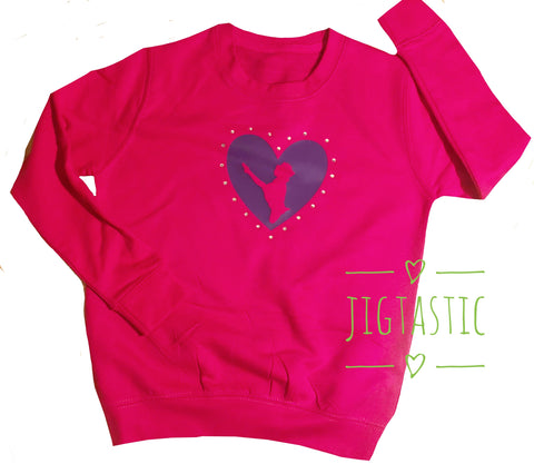 Jig Heart Sweatshirt Age 7-8