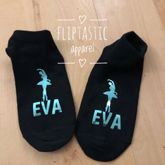 Personalised 'BALLET' Older Girl Trainer Socks