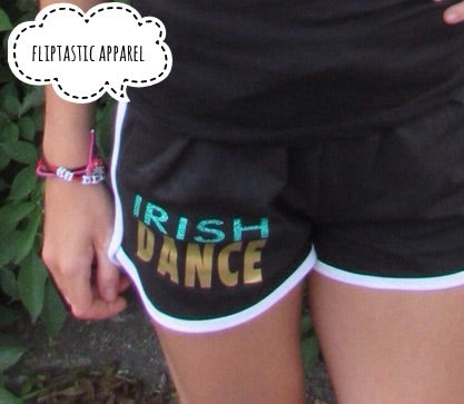 Irish Dance Glitter & Gold Retro Shorts