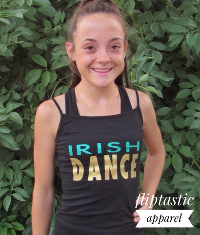 Irish Dance Glitter & Gold Vest