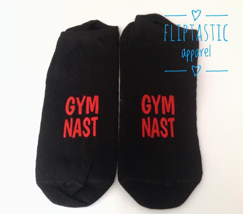 Personalised 'Flipping' Gymnast or Cheer Girls Trainer Socks