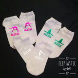 Personalised Straddle Gymnast Trainer Socks