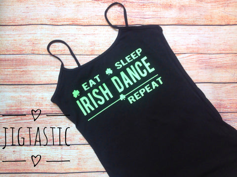 'EAT SLEEP IRISH DANCE REPEAT' VEST