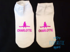 Personalised Straddle Gymnast Trainer Socks